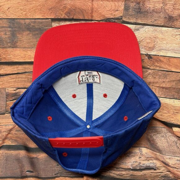 VTG "TAL 5" Logo Hat Cap Adjustable Snapback Blue Red 80s 90s American Lubricant - Picture 5 of 7